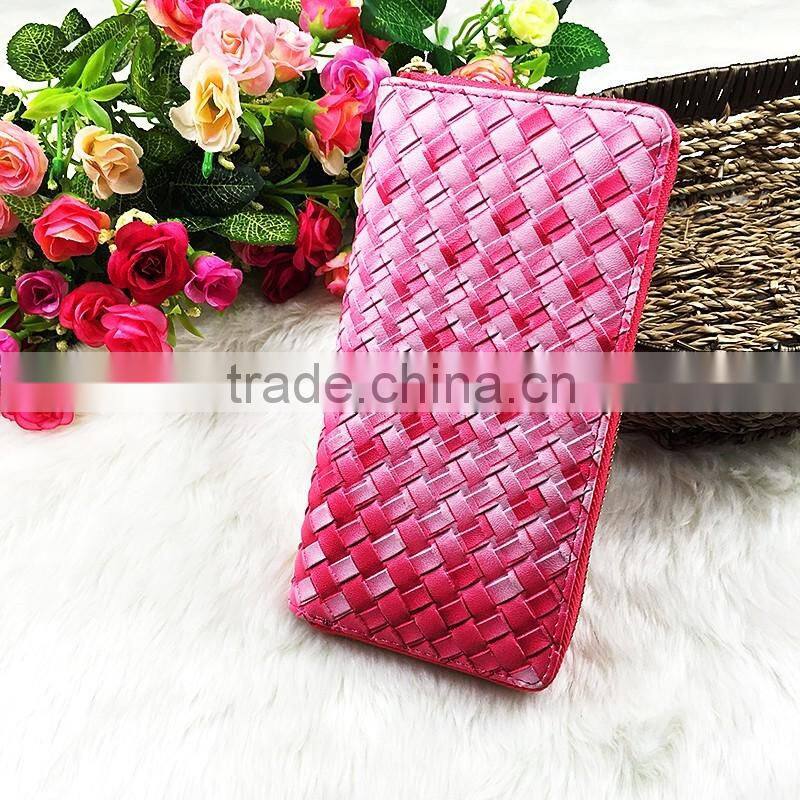 Good Qulity Hot Selling Ladies PU Leather Long Slim Multicolor Purse Women Wallet