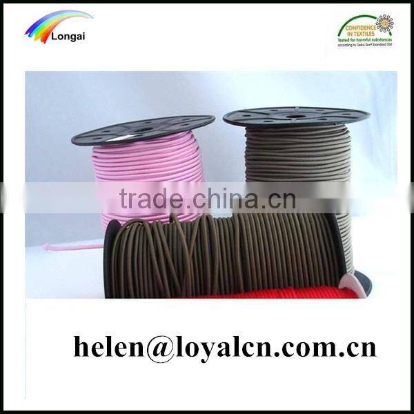 4mm black round braided elastic cord 4mm elastic rope
