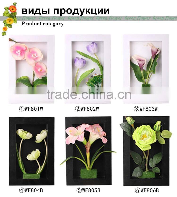 Greenflower 2016 Wholesale 3D Wall MinCalla Lily Picture Group artificial plants arts and crafts making factory Home decorations