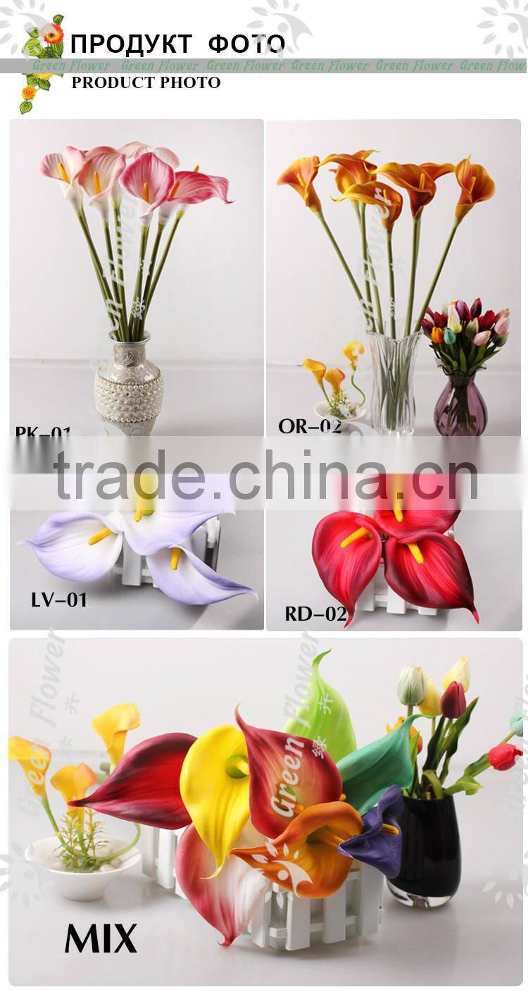 2016 Calla Lily Real Touch PU latex Artificial Flowers for Home Decorative Flowers Wreaths Flowers Wedding Party Decoration