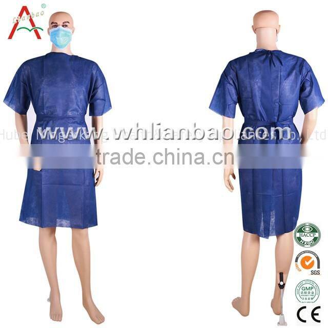Spunbond Polypropylene PP / PP+PE / SMS / SMMS / CPE Disposable Medical Gowns