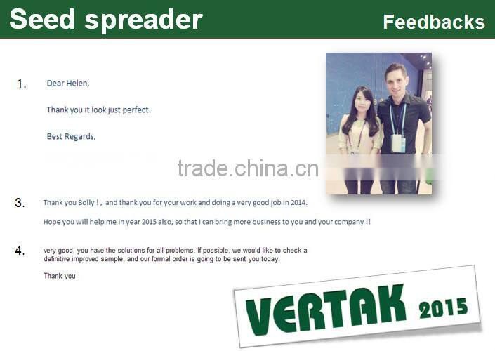 New arrival electric seed spreader,2.7L seed spreader with CE/GS/EMC certificates