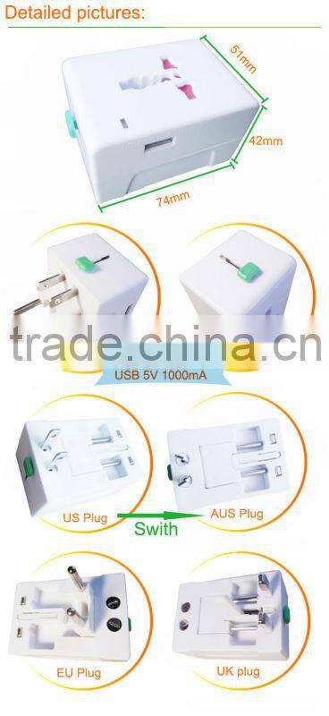 Newly Multiple Travel Plug Adapter Moblie Charger for Smart Phone, MP4 Players