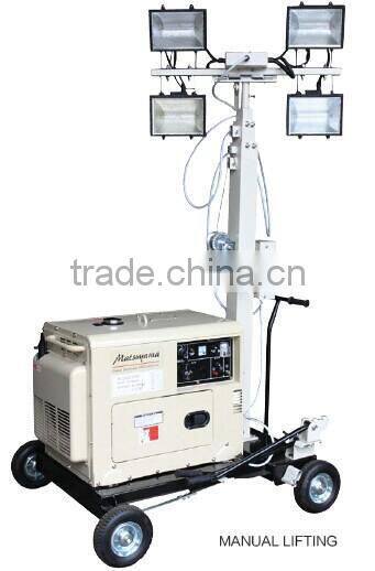power 2000w,gasoline or diesel engine ,industrial mobile light tower