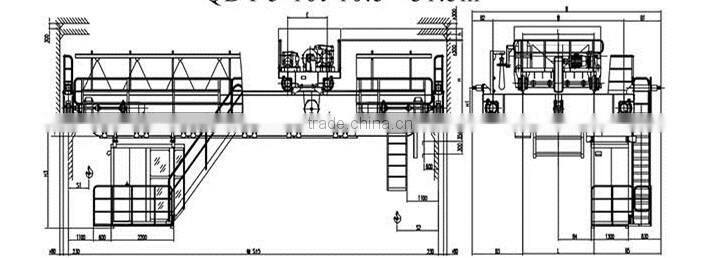 QDY model Hook bridge type ladle crane