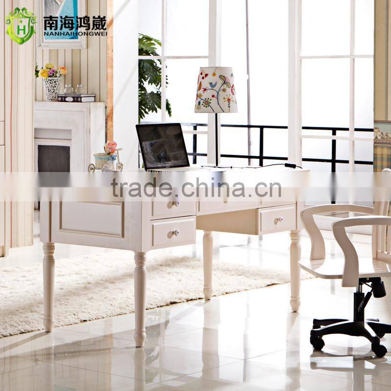 Stock Ivory White Vintage Style Modern Wooden MDF Double Bed