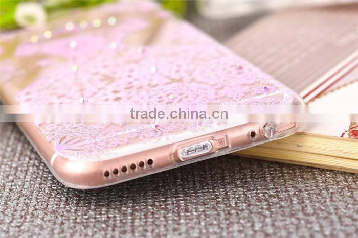 for iphone 6 6s clear tpu case diamond luxury design