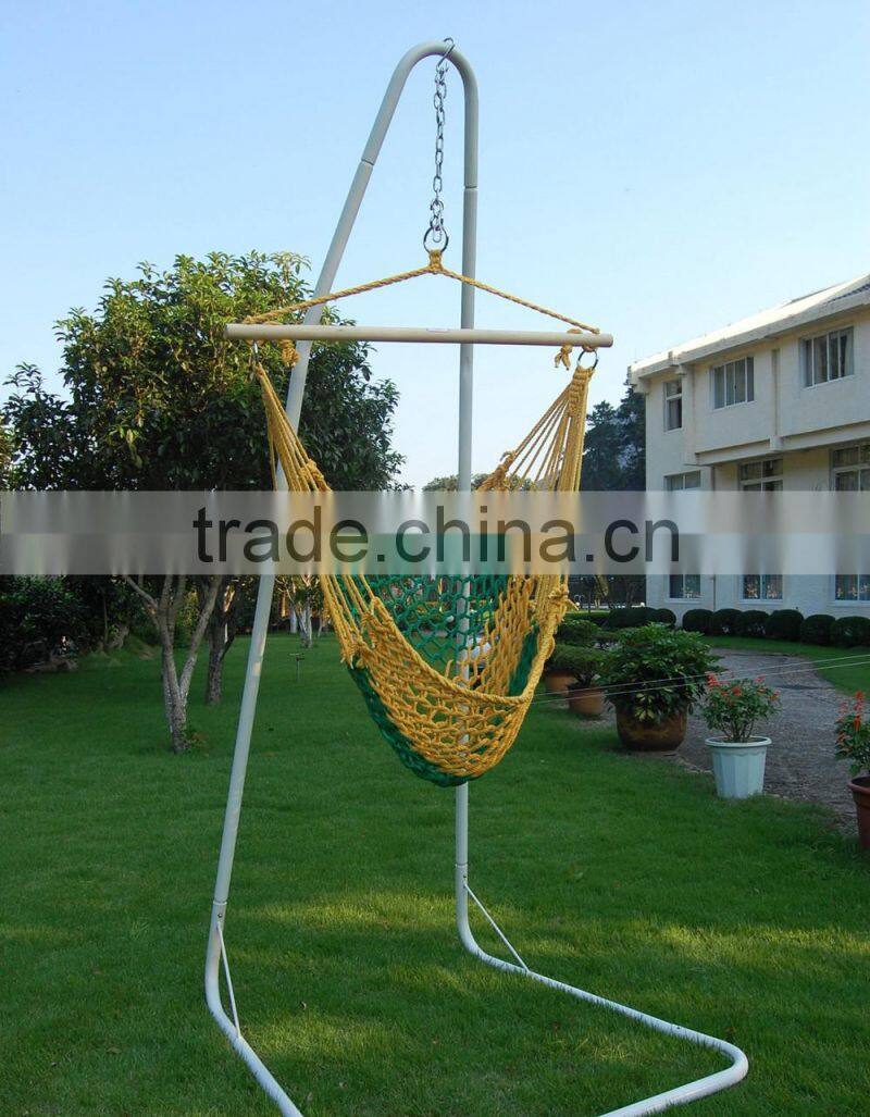 Outdoor garden cotton rope hanging hammock chair
