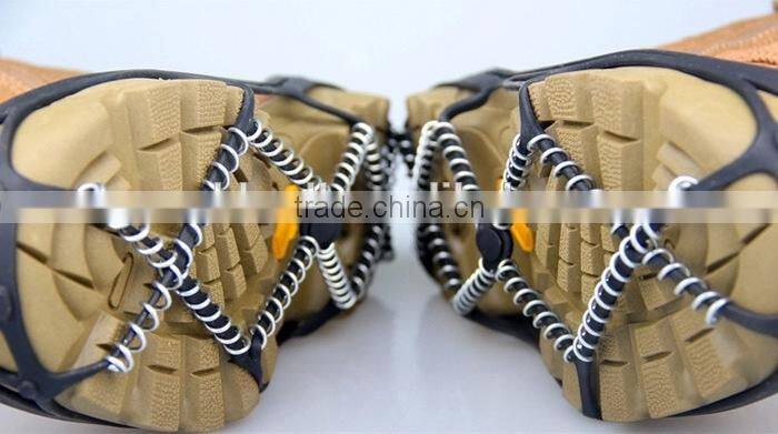 Antiskid shoe cover thread spring traction crampons
