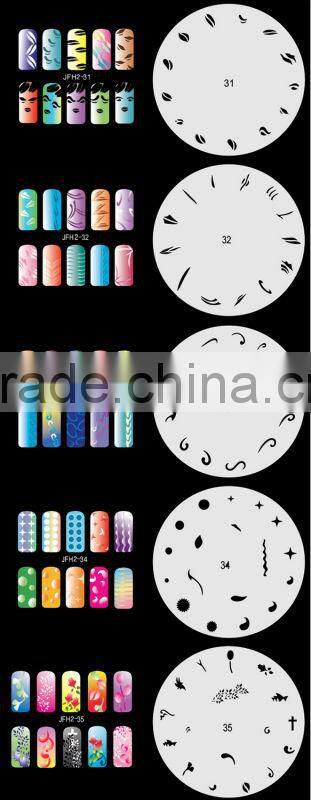 20 Sheets/Lot 320 Different Air brush Nail Art Designs STENCIL Template Set No.2 Stencil Sheets are Easy to Clean