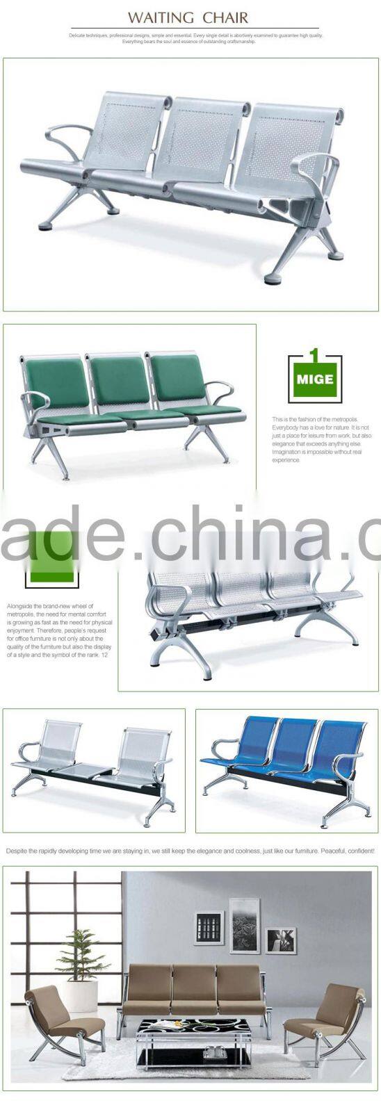 Hot sale furniture 3 seaters airport waiting chair