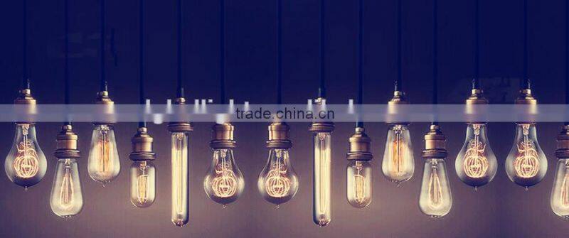 retro Edison style bulb light lamp with reflection amber glass shell