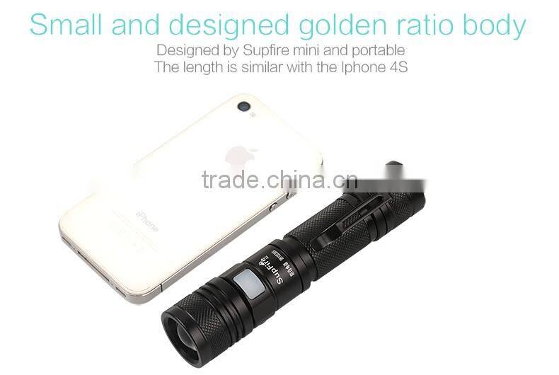 SupFire A2 USB flashlight T6 LED torch focusing flash light