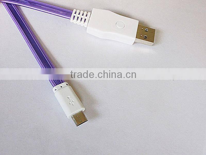 colorful flash micro USB data cable