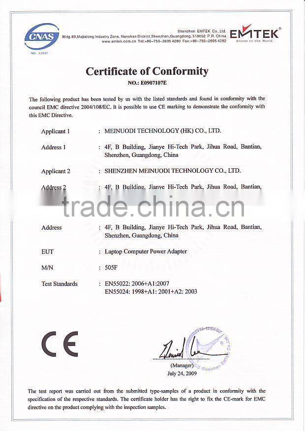 505G 90W,Automatic Universal laptop adaptor for car and home use