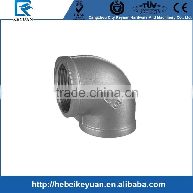 304 stainless steel pipe fitting,npt/bsp/din2999 thread,1/8"-4",150psi