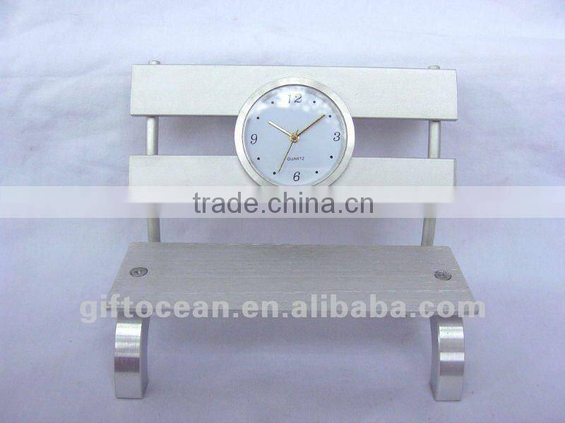 aluminum art metal desk clock,metal art crafts table clock