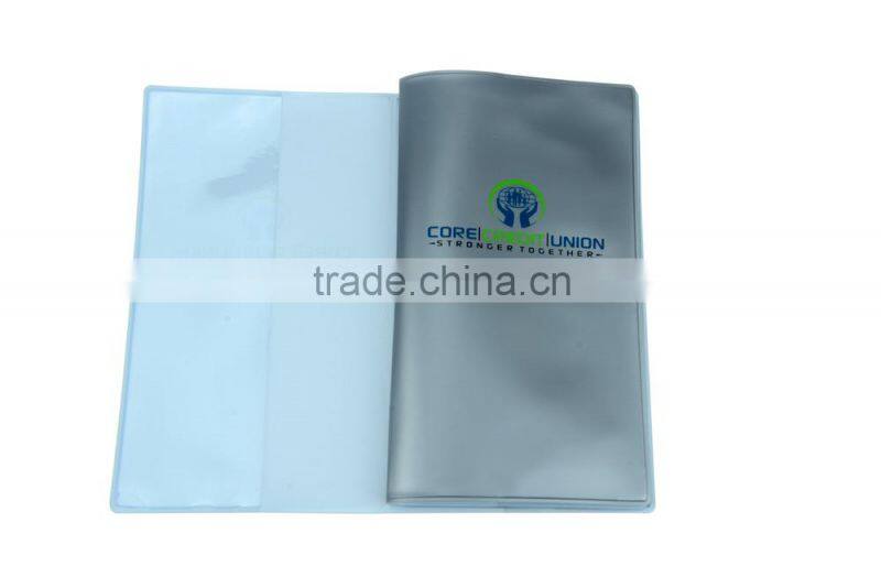 CMYK Printing PVC Ticket Holder with Two Clear Pocket