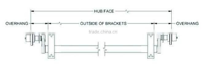 Heavy duty axle rubber torsion axle small trailer axle trailer stub axle