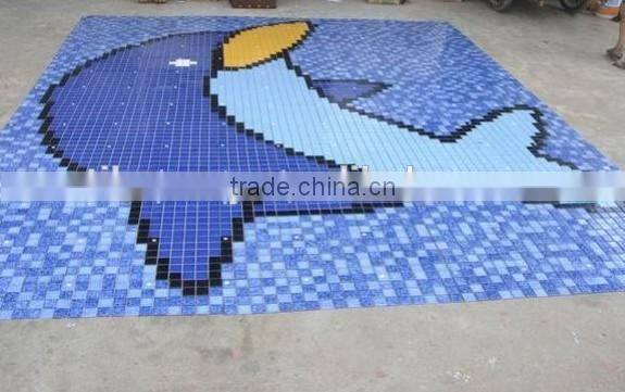 all kinds blue mosaic flower patterns for swimming pool decorative