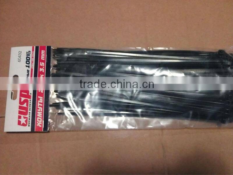 Producing hot selling self-locking 8*400 PA66 Nylon Twist Ties with UL
