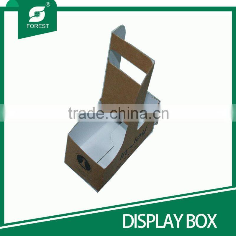 CUSTOM MADE PAPER BOARD DISPLAY BOX FOR PACKAGING TWO BOTTLE WINES WITH HANDLE