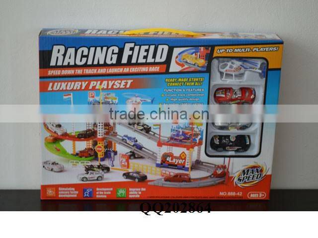 Plastic DIY parking lot play set toy