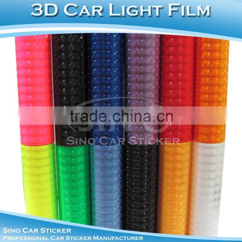 CARLIKE 12"x394" 3D Lens Green Adhesive Film Car Headlight Vinyl