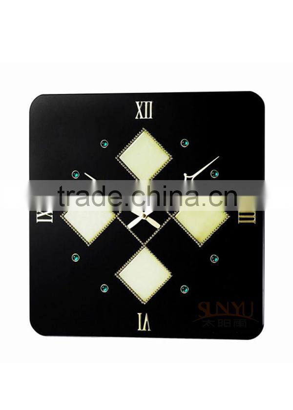 Black Luxurious Acrylic Wall Clock With Diffterent Shape