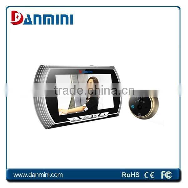 Digital Door Viewer With 4.3 inch LCD Screen Digital Memory Card Door Peephole Viewer Doorbell Security Camera