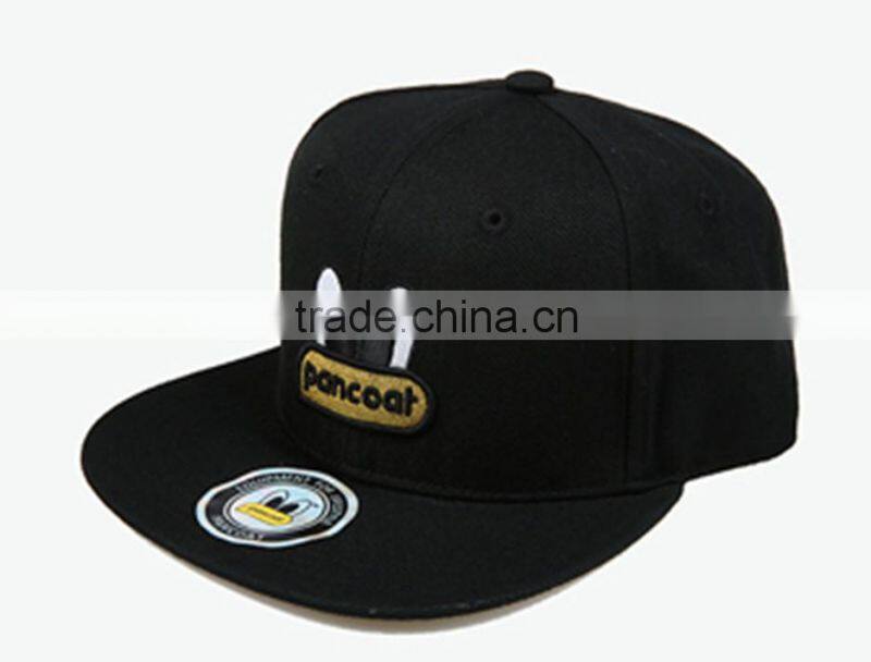 flat brim 100% cotton embroidery children hats