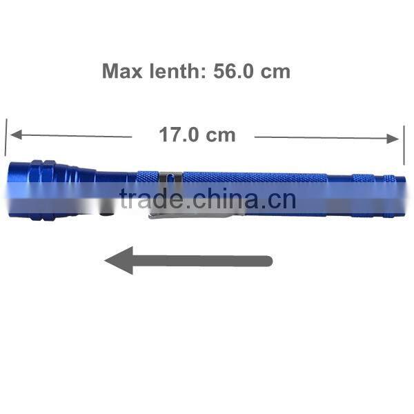 Promotional High Power 3 LED Torch Telescipic Extendable Flexible Pick Up Flashlight