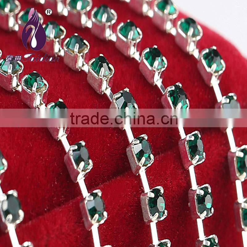 SS12( 3.0-3.2mm) gold Rhinestone cup chain for Bags ,Shoes,Belt,Garment Decoration Etc