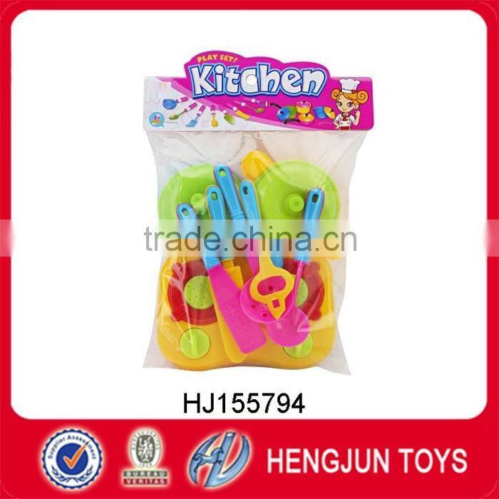 children plastic toy color tableware toy for kitchen