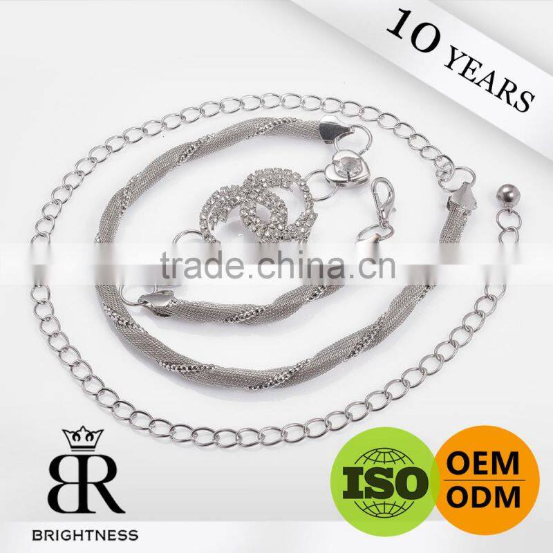 Fashion zinc alloy body chain jewelry/chain belts for women/rhinestone chain