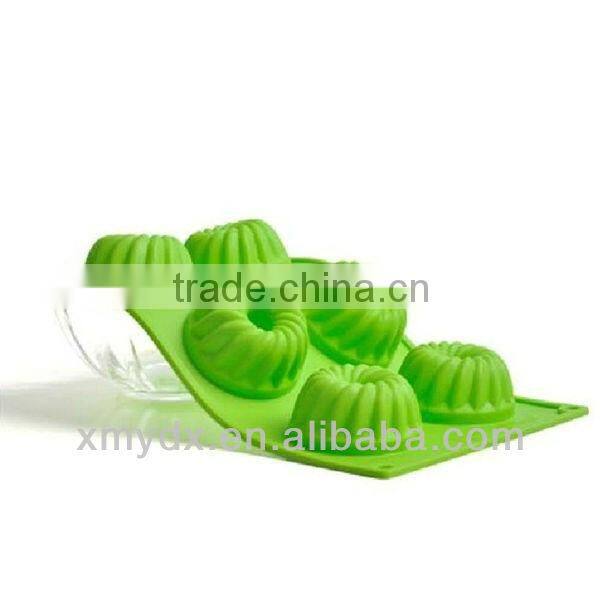 silicone cake mold, 6 cup donut cake pan, silicone baking mold