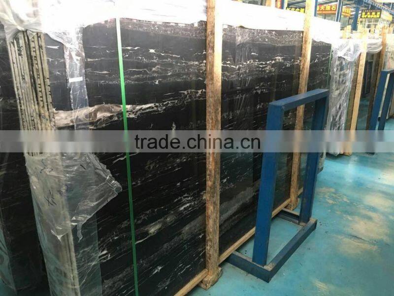 Hot-sell Silver Gragon Marble; Black marble with white veins