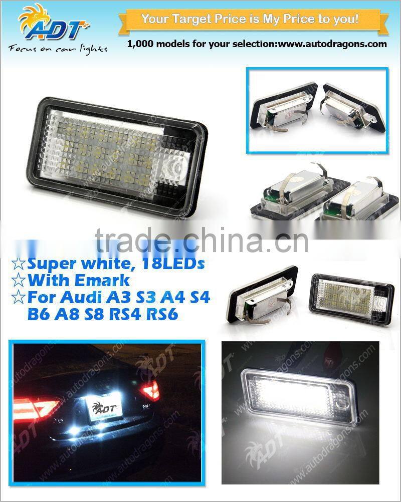 Super White Error Free LED License Plate Lights For Audi B8 A4 A5 S4 S5 Q5 TT (Fits: Audi Q7)