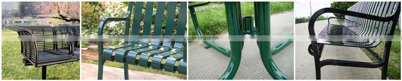 Powder coated classic metal outdoor garbage bin,outside garbage bin/dustbin with cover