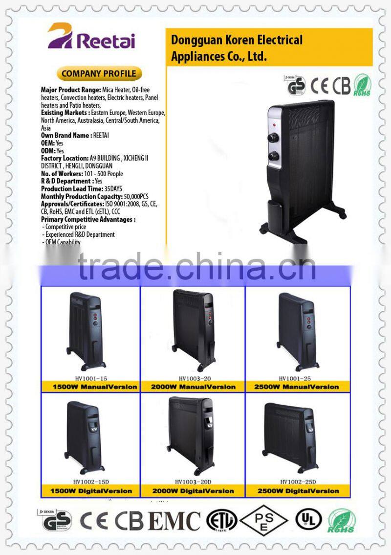 2015 New Model Portable electrical heater with Dust-proof and Water-proof IP24