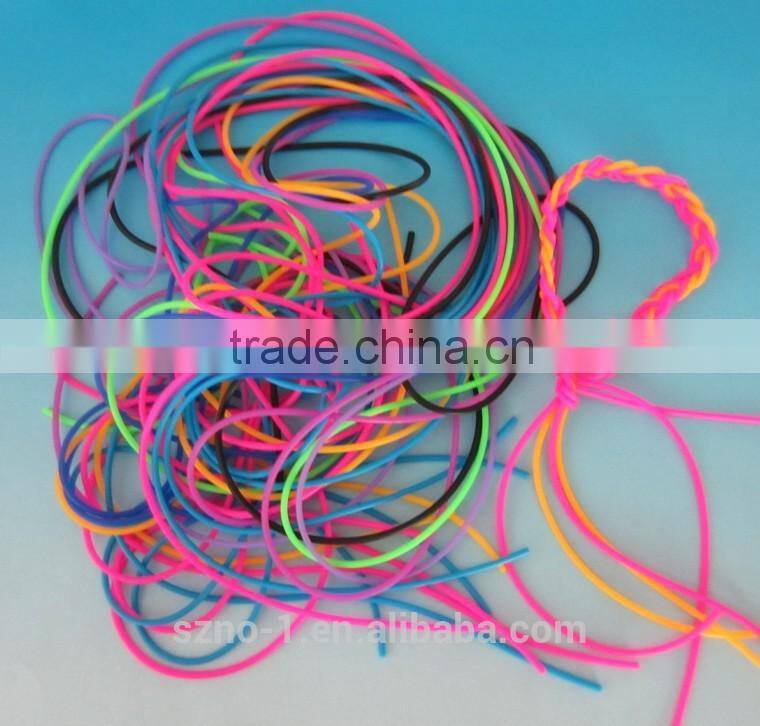 Promotional Fashion Wholesale Fun DIY knit silicone cord band
