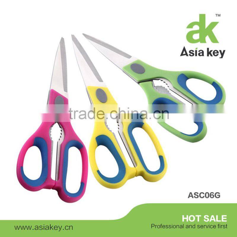 Good Quality Eco-friendly Hot Selling Kitchen Scissors with PP and TPR Handle