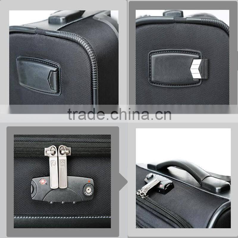 600D Polyester 360 Wheel Business Soft Trolley Luggage