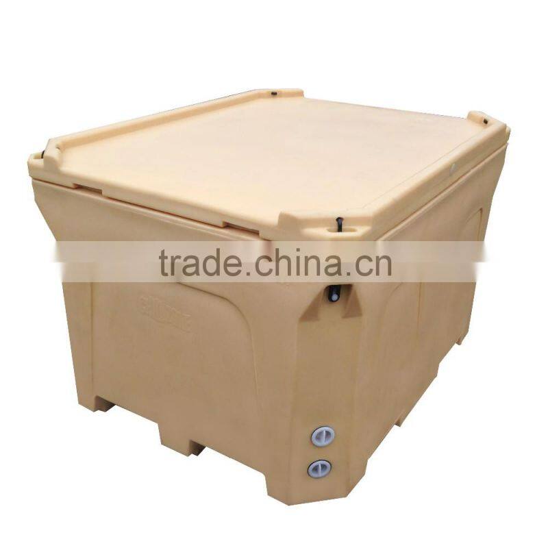 Seafood processing roto-moulding cooler box