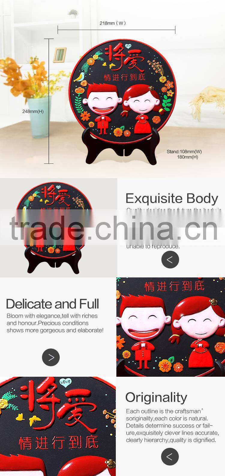 Environmental married bridegroom and bridge wedding table decoration