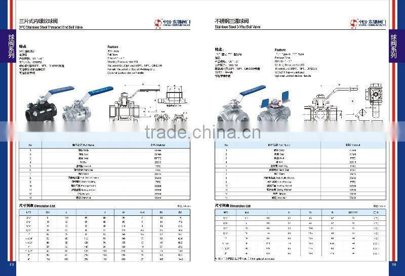3pc threded Ball Valve