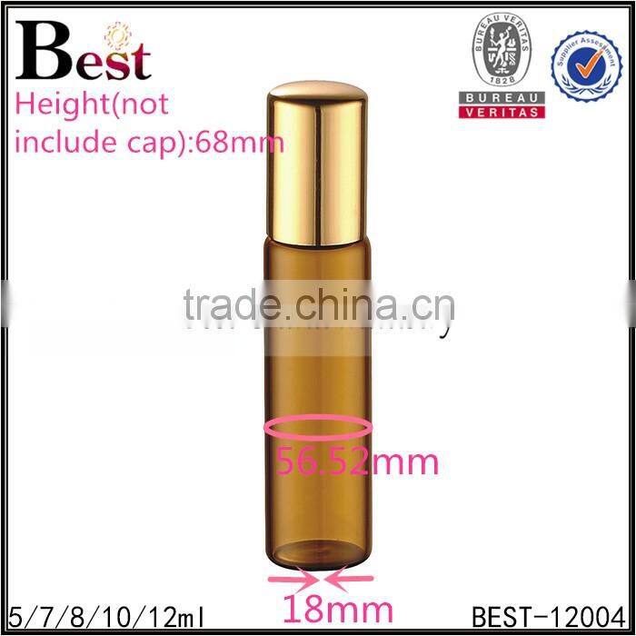 import glass raw material 10ml glass vail with metel roller in US