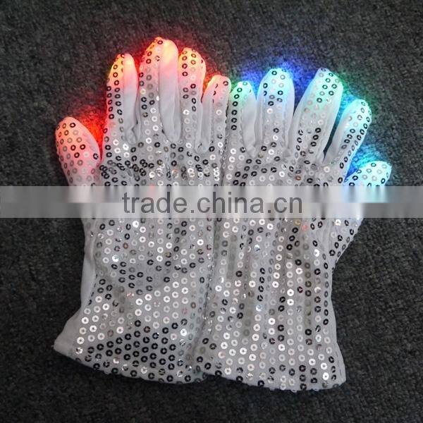 2016 Fashional promotion gift female Flashing Led Gloves For Dancing Party,Halloween Carnival