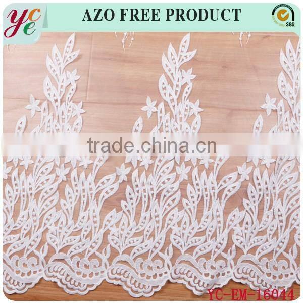 Grass fashion design african organza lace fabric embroidery
