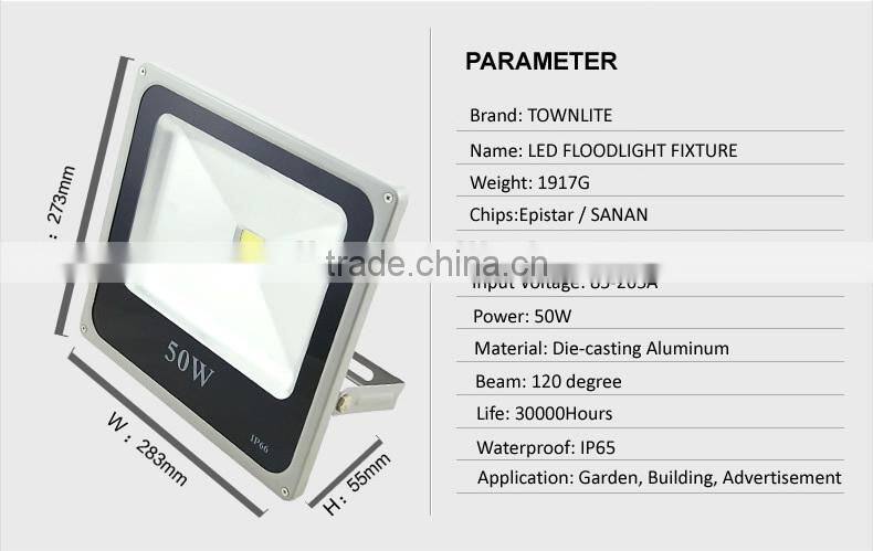 50w Slim outdoor led flood light, die cast aluminum led flood light